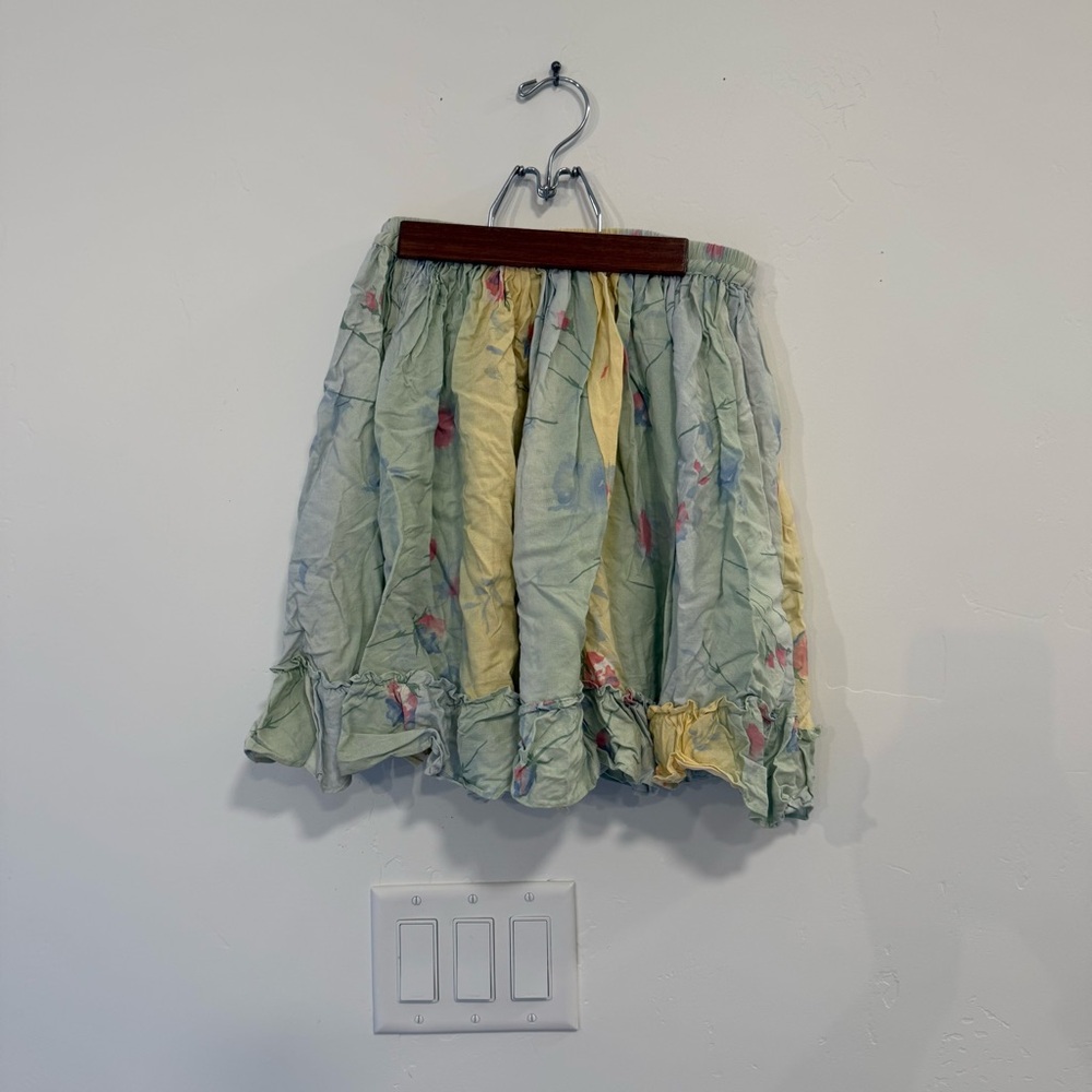 Floral Pastel Mini Skirt